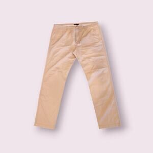 Theory Men's Size 38‎ Lightweight Khaki Straight Leg Pants Cotton Blend Stretch